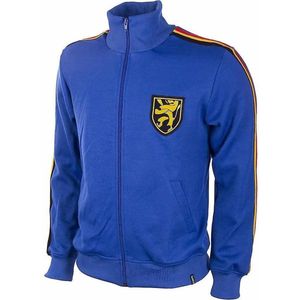 Blauw retro jacket Belgie 'rode duivels' 1970 maat XL