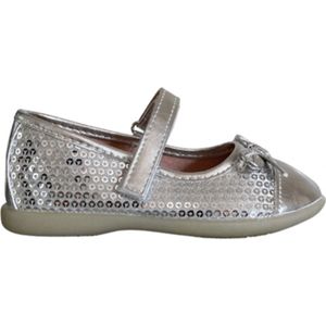 Deb&Dan - ballerina's met paillettes - zilver - maat 22