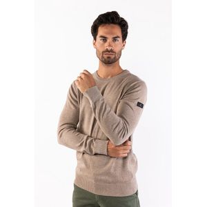 Presly & Sun Heren Knitted Pullover - Maat L - Taupe - Will