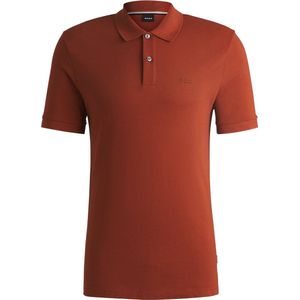 BOSS Pallas regular fit polo - pique - donker oranje