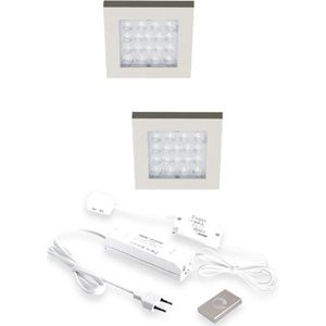 Hera EQ LED keukenspots (2 spots) incl. driver/dimmer