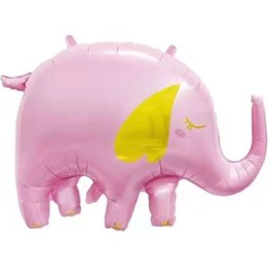 Grote folie olifant roze - olifant - folie - ballon - roze - olifant - babyshower - genderreveal