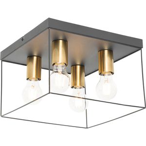 QAZQA kodi - Moderne Plafondlamp - 4 lichts - L 30 cm - Goud/messing - Woonkamer | Slaapkamer | Keuken