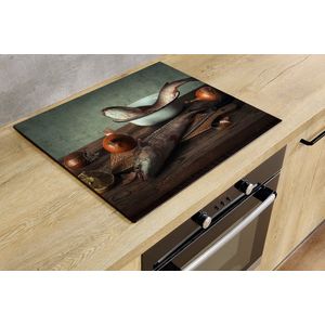 Inductiebeschermer - Stillife Fresh Fish - 81.2x52 cm - Inductiebeschermer - Inductie Afdekplaat Kookplaat - Inductie Mat - Anti-Slip - Keuken Decoratie - Keuken Accessoires