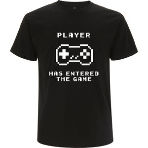 Player has entered the game Heren T-shirt | games | controller | Zwart
