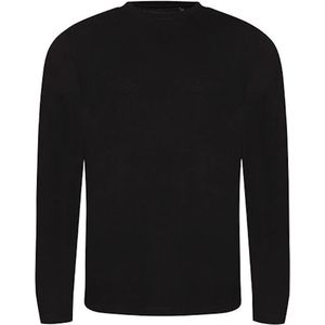 Just T's Long Sleeve Tri-Blend T JT002 - Solid Black - XL