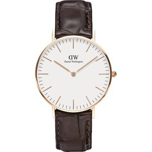 Daniel Wellington Classic York - Horloge - Zwart - Ø 36 mm