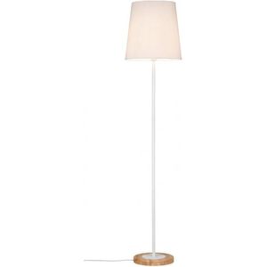 Neordic Stellan staande lamp max.1x20W E27 wit/hout 230V stof/metaal/hout