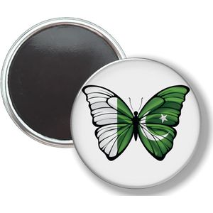 Button Met Magneet - Vlinder Vlag Pakistan - NIET VOOR KLEDING