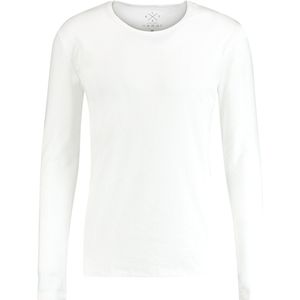 T-shirt Lange Mouw Ronde Hals Wit (9901000600 - 200 - White)