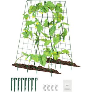 116.8 x 81.3 cm Komkommer Trellis Voor Klimplanten, Met Plantklemmen, Voor Tomaten, Pompoenen, Groenten