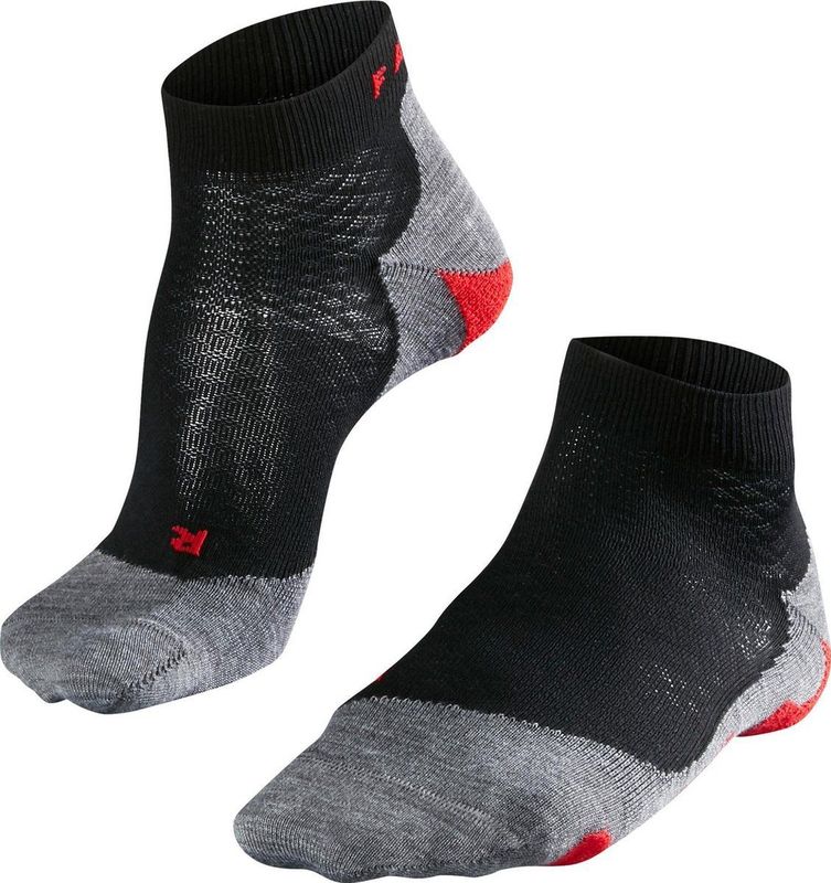 FALKE RU5 Short Hardloopsokken anti blaren, ultralichte padding functioneel garen sportsokken dames zwart - Maat 39-40
