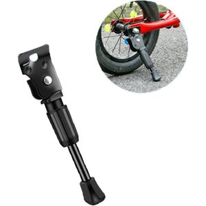 12 Inch - Fietsstandaard Kinderfiets - MTB Kickstand - Fietsstandaard Enkel - Fietsaccessoires Voor Kinderen - Fietsstandaard - Zijstandaard Fiets - Fiets, E-Bike, Stadsfiets & Mountainbike - Zwart - Makkelijk Te Installeren