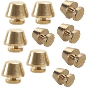 Klinknagels 10 stuks voor tassen naaivoeten 11 mm x 8 mm - metalen poten voor tassen, kleding en schoenen