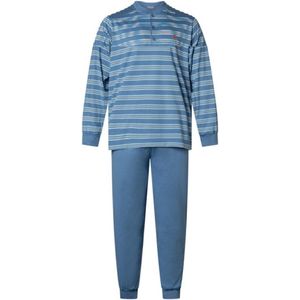Gentlemen tricot heren pyjama - 4208 Knoop - M - Blauw.