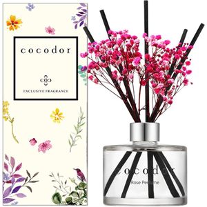 Cocodor Geurstokjes met roze droogbloemen Rose Perfume - 200 ml