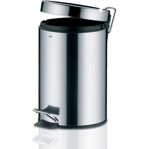 Stampa Pedaal Afvalemmer Silent Close - 3 l - Zilver - Kela