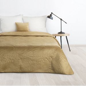 Oneiro’s luxe LUIZ /type 4/ Beddensprei Beige - 220x240 cm – bedsprei 2 persoons - beige – beddengoed – slaapkamer – spreien – dekens – wonen – slapen