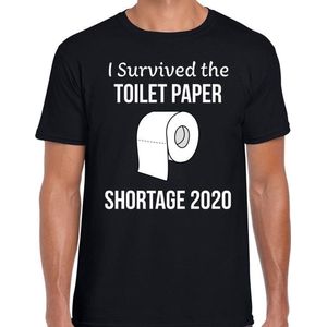 I survived the toilet papier shortage voor heren - fun / tekst shirt XL