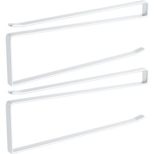 Intirilife 2x papierrolhouder in wit - Z-vorm, ruimtebesparende moderne plug-in houder voor papierrollen en andere items