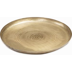 STILL Schaal - Rond - Plateau - Metaal - Warm Goud - 50x3 cm