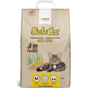 SoftCat CORN kattenbakvulling - perfecte klontvorming 17L
