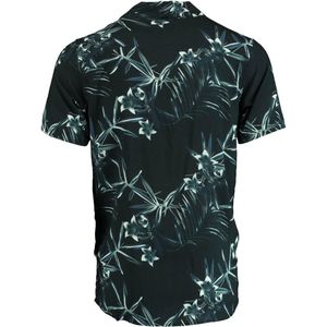 Cars Jeans - Heren Korte Mouw Overhemd - Leads - Bloemen - Navy