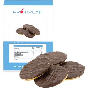 Protiplan | Proteïne Biscuits | Chocolade | 24 x 11 gram | Low Carb Cake | Eiwitrijk | Snel afvallen zonder hongergevoel!