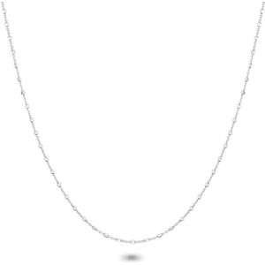 Twice As Nice Halsketting in zilver, blokjesketting 80 cm