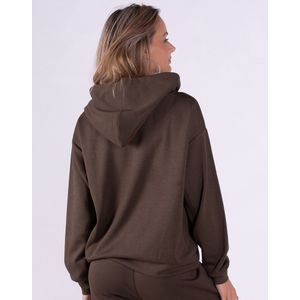 Dames viscose cupro hoody in taupe - CAMBRIDGE.