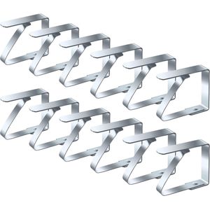 Tafelkleedklemmen - Roestvrij staal - Set van 12