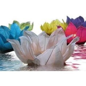 10 x gekleurde Kleine Drijflantaarns drijfbloemen water lampion bloem drijfkaarsen drijf lantaarn waterlelie lotusbloem voor vijver of zwembad