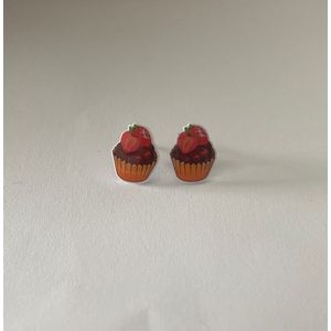 SALE - UITVERKOOP - AANBIEDING - Kinderoorbellen – Kunststof – Zilverkleurig – Cupcake - Cadeau voor kind