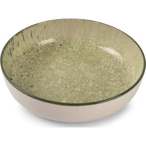 ONA Diep bord 18.5xH5cm groen Gravel (Set van 6)
