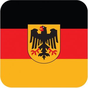 Bierviltjes Duitse vlag vierkant 15 st