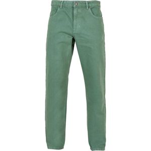 Urban Classics - Colored Loose Fit Jeans Broek rechte pijpen - Taille, 34 inch - Groen