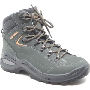 Lowa, RENEGADE EVO LL MID Ws, LM321970-9675, Grijze halfhoge dames wandelschoenen met leren voering wijdte G, A/B-categorie