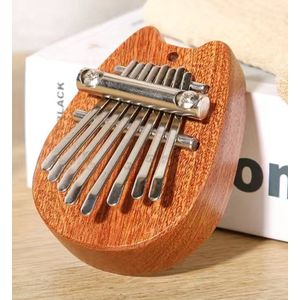Vingerpiano - Mini-kalimba - 8 toetsen - Mahonie hout - Muziek instrument