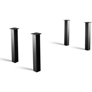 Tafelpoten (4 X) Stalen Rechte Tafelpoten Zwart Koker 100 x 100 - Metalen Tafel Onderstel X + 3 jaar garantie