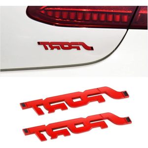 3D-embleem badge sportembleem autosticker - metalen motor tuning (rood) - 2 stuks .