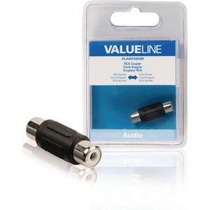 Valueline VLAB24950B Audiokoppelstuk Rca Female - Female Zwart