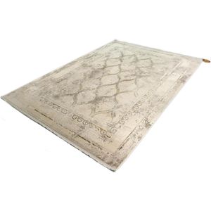 Exclusief Viscose Vloerkleed - Mozaïek Vintage Design - Grijs-160 x 230 cm