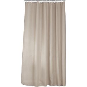 Douchegordijn taupe - jacquard - 180 x 200 cm - met haken