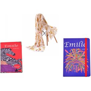 Emilie Scarves Geschenkset Sjaal + Paspoorthoesje + notitieboek - cadeauset