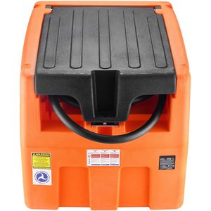 Draagbare Dieseltank, 10,6 Gpm Debiet, 48 Gallon Inhoud, 12 V Elektrische Pomp, 13,1 Ft. Slang, Automatisch Mondstuk, Handig voor het Vervoeren van Brandstof, Oranje