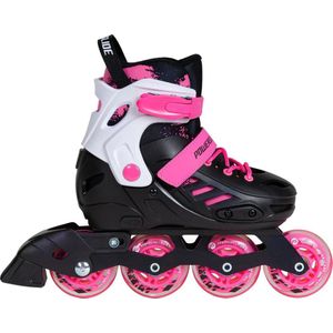 Powerslide One Khaan  Inlineskates - Maat 35-38 - Meisjes - zwart/roze/wit