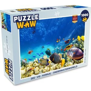 Puzzel Zee - Vis - Koraal - Onderwaterwereld - Legpuzzel - Puzzel 1000 stukjes volwassenen