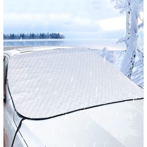 Autovoorruitafdekking, winterbescherming, autovoorruitafdekking, opvouwbaar, afneembare autoafdekking voor tegen sneeuw, vorst en zon, 145 x 100 cm