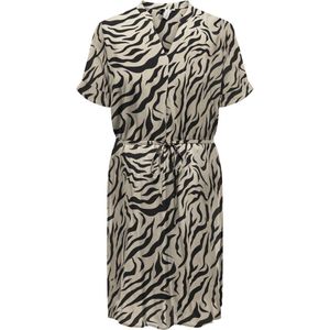 ONLY CARMAKOMA CARNOVA LIFE SS V-NECK BLK DRESS Dames Jurk - Maat 54