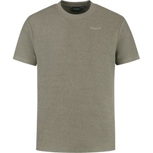 Ballin Amsterdam - Heren Regular fit T-shirts Crewneck SS - Dark Army - Maat L